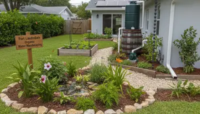 Sustainable rain garden and water management landscaping in Fort Lauderdale FL by Chop Chop Landscaping