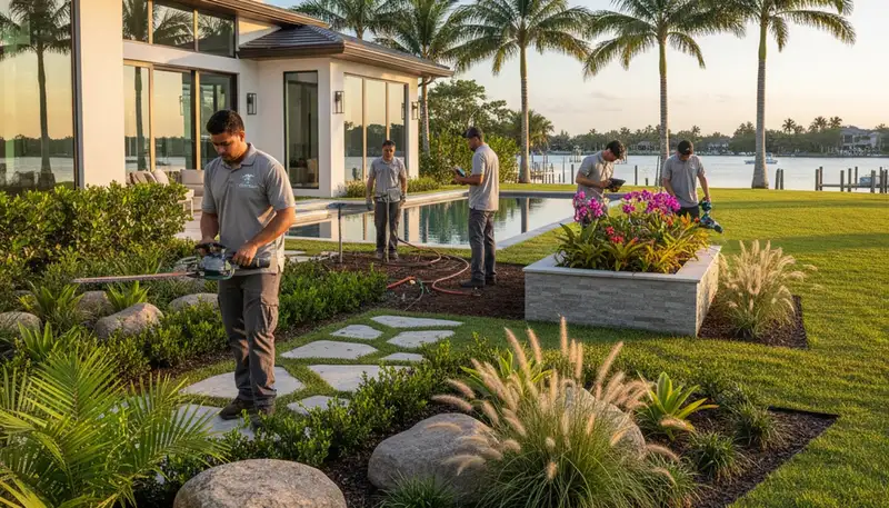 Fort Lauderdale, FL landscaping service for residential lawn maintenance and yard care