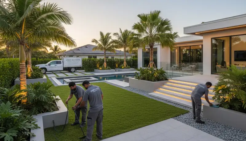Fort Lauderdale, FL landscaping service for lawn care, landscape maintenance, and yard cleanup