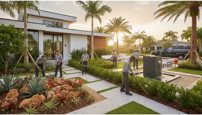 Fort Lauderdale, FL landscaping service for lawn care, yard maintenance, and landscape design