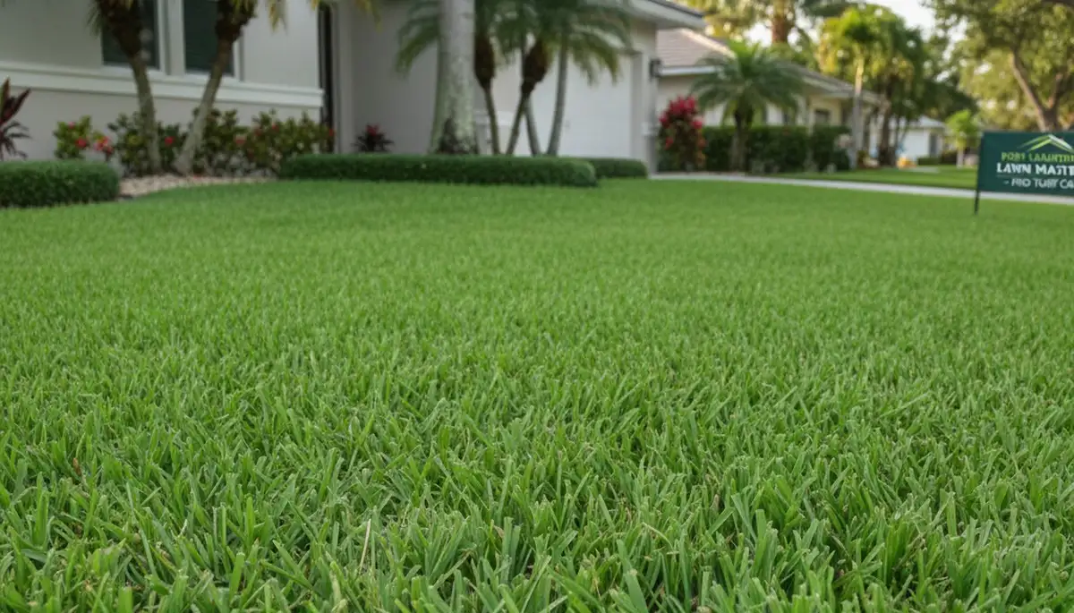 Lush green lawn after professional lawn care in Fort Lauderdale, FL by Chop Chop Landscaping