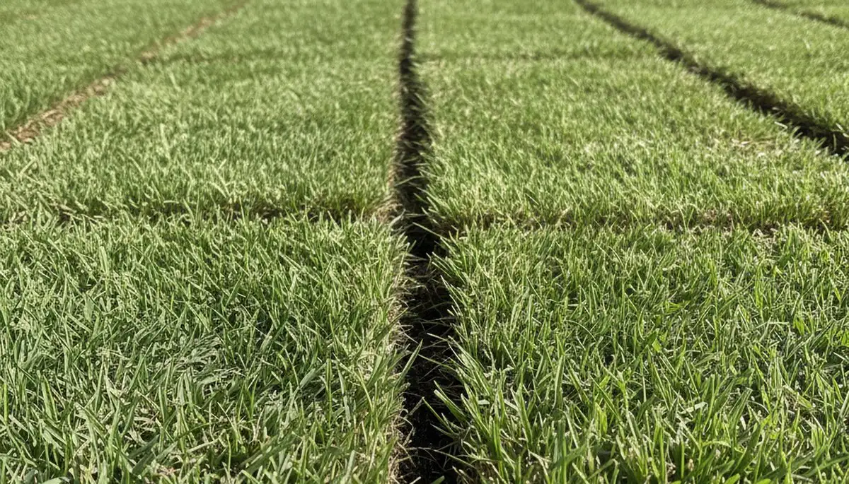 Close-up of seamless sod installation showing tight turf seams in Fort Lauderdale FL by Chop Chop Landscaping